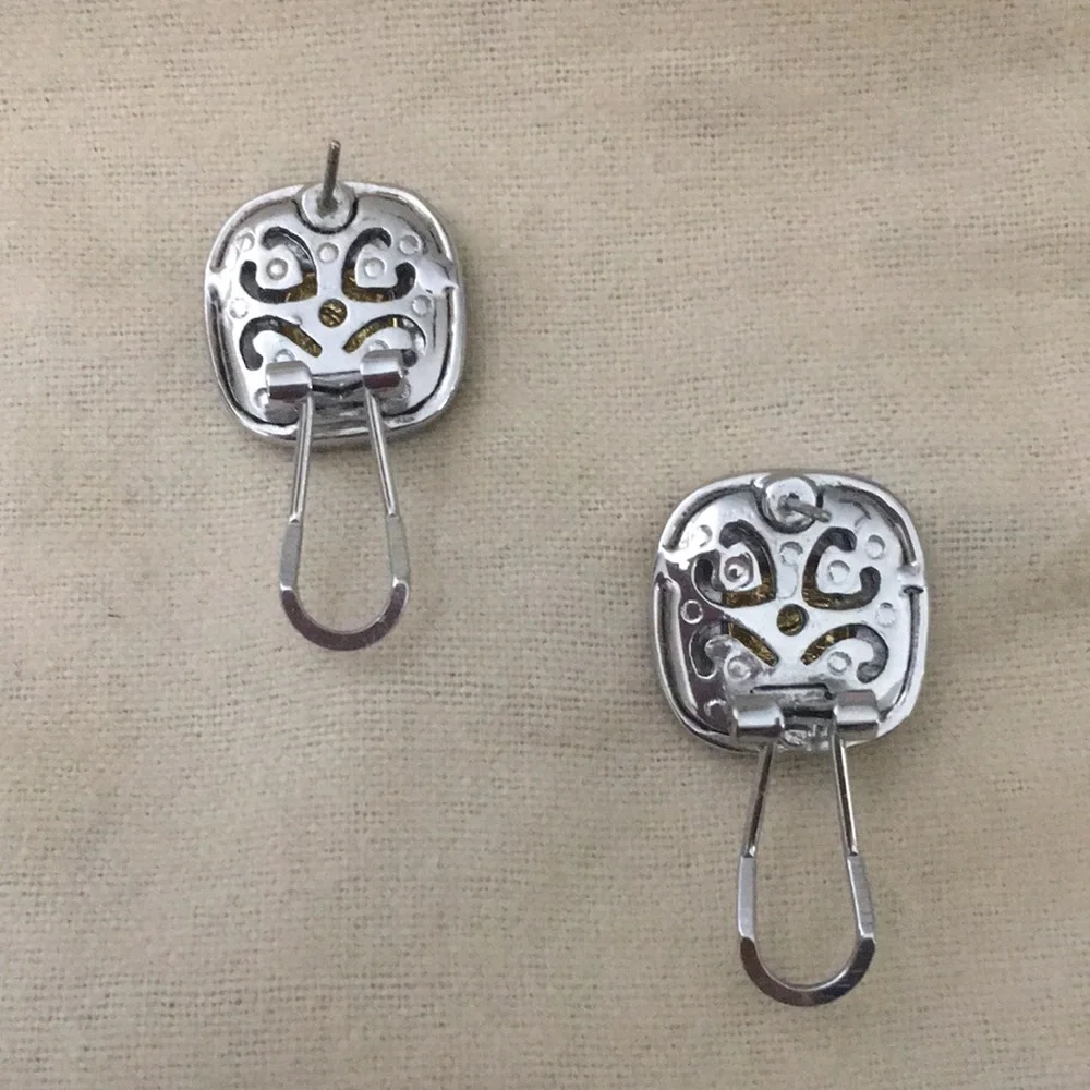 Gold and Silver Earrings - Picture 5 of 7